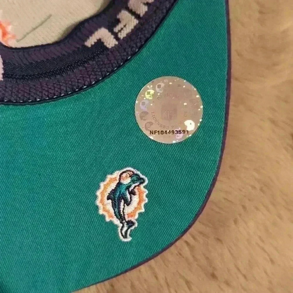 NFL Apparel Reebok Miami Dolphins hat, green and blue, one size - Picture 7 of 9